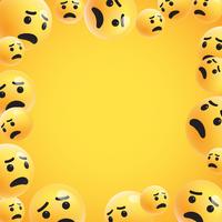 Group of high detailed yellow emoticons, vector illustration