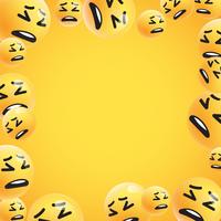 Group of high detailed yellow emoticons, vector illustration