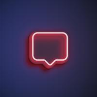 High detailed neon colorful speech bubble. vector illustration