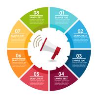 Megaphone infographic vector