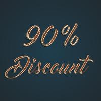 Realistic leather percentage set, vector illustration