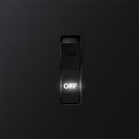 Realistic switch OFF, vector illustration