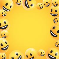 Group of high detailed yellow emoticons, vector illustration