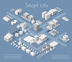 Conjunto de modernos edificios isométricos. vector