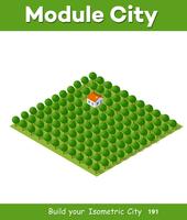 Natural landscape isometric vector