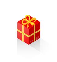 Isometric gift box vector