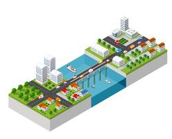 The bridge skyway vector