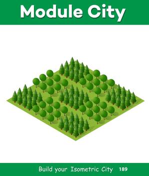 Paisaje natural isometrico vector