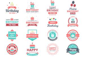 Happy Birthday Vector Logo for banner