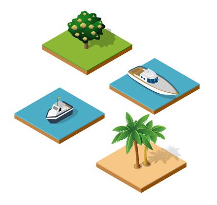 Top view of an island