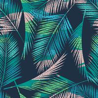 Seamless exotic pattern with tropical plants. Vector background.