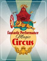 Circus retro poster vector