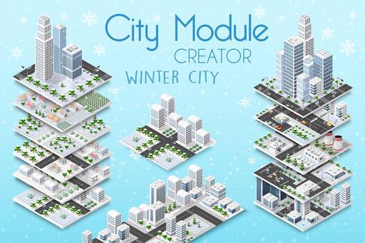 City module creator vector