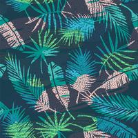 Seamless exotic pattern with tropical plants. Vector background.