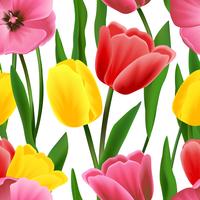 Tulip pattern seamless vector