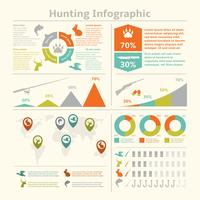 Infografía de caza vector