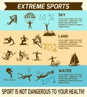 Extreme sports infographic vector