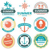 Summer Retro Vector Logo for banner