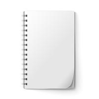 Realistic notepad blank vector