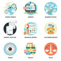 Business icons set for business, marketing vector