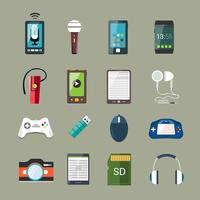 Conjunto de iconos de gadget vector