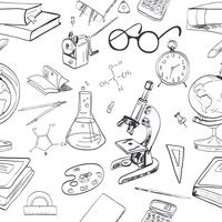 Education icon doodle seamless