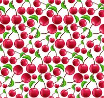 Cherry seamless pattern vector
