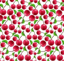 Cherry seamless pattern vector