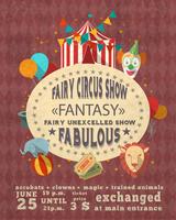 Circus vintage advertisement poster vector