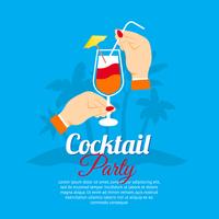 Cocktail party poster vector