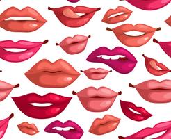 Labios sin costura vector