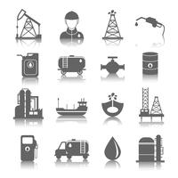 Iconos de la industria del petróleo vector