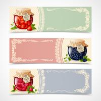 Jam banners set vector