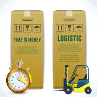 Logistic vertical banners vector