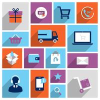 Shopping e-commerce icons vector