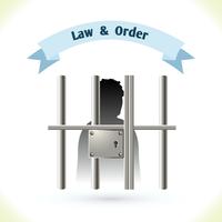 Law icon prisoner in jail