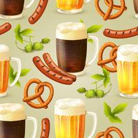 Beer seamless pattern vector