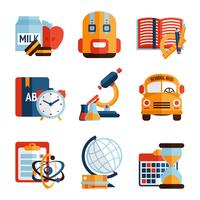 Education icons set vector