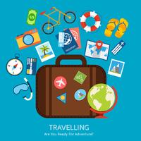 Travel flat concept vector