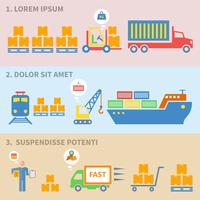 Logistic icons labels