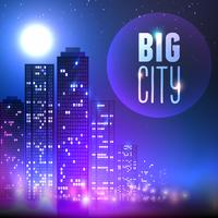City at night vector