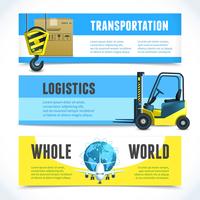 Logistic horizontal banners vector