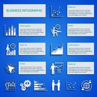 Business chart icons infographic vector