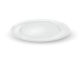 Empty dinner plate vector