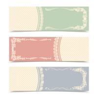 Blank decorative banners vector