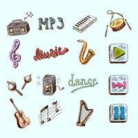 Music icons vector