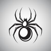 Black spider emblem vector