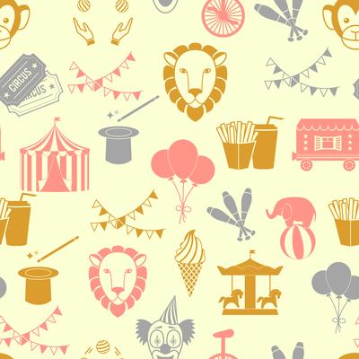 Circus seamless pattern