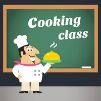 Cooking class advertising poster vector