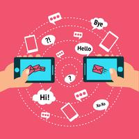 Communication and smart phone vector